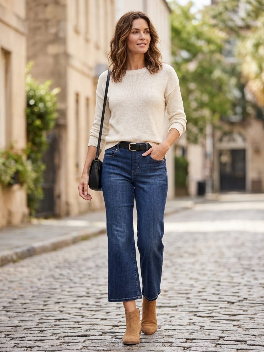 Liverpool The Gia Glider Crop Wide Leg Jeans Edgehill Wash 10/30